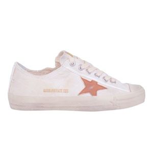 NIB GOLDEN GOOSE V-Star 2 Sneakers White Canvas Desert Leather 38